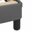 vidaXL Bett mit Matratze "Hanko" Dunkelgrau 80x200 cm Stoff