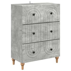 vidaXL Schubladenschrank Betongrau 66 x 34,5 x 90 cm Holzwerkstoff
