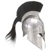 vidaXL Griechischer Krieger-Helm Antik Replik f&uuml;r LARP Silbern Stahl