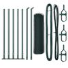 vidaXL Zaun mit Pfosten Grün 0,6 x 10 m PVC-beschichteter Stahl