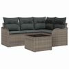 vidaXL Gartensofa-set 5 stk. Schwarz Poly-Rattan