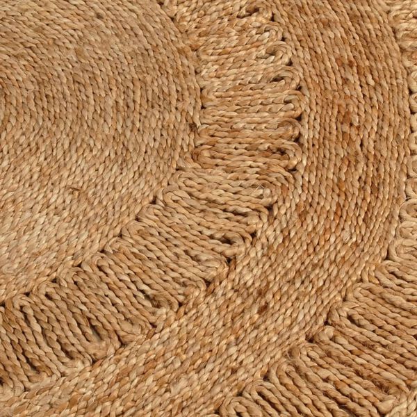 vidaXL Teppich Jute Handgeflochten 90 cm Rund