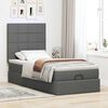vidaXL Ottoman-Bett mit Matratze Dunkelgrau 80x200 cm Stoff