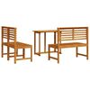 vidaXL Garten Bistro Set 3 pcs Braun Akazie Massivholz