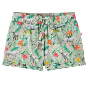 vidaXL Kindershorts mit Kordelzug Hellkhaki 116