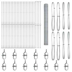 vidaXL Zaunpfosten Silber