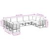 vidaXL Gartensofa-set mit Kissen 9 pcs Schwarz Aluminium