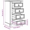 vidaXL Nachttisch Wei&szlig; 53 x 39 x 84 cm Massives Kiefernholz