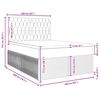 vidaXL Boxspringbett mit Matratze Dunkelgrau 160x200 cm Samt