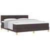 vidaXL Boxspringbett mit Matratze Dunkelbraun 180 x 200 cm Stoff