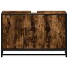 vidaXL Waschbeckenunterschrank R&auml;uchereiche 90x33x60 cm Holzwerkstoff
