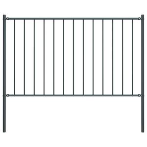 vidaXL Zaunelement Woerden mit Pfosten Stahl 1,7 x 1 m Anthrazit