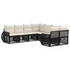 vidaXL Gartensofa-set 8 stk. 8-Sitzanzahl Schwarz Poly-Rattan