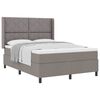 vidaXL Boxspringbett mit Matratze Taupe 160 x 200 cm Stoff
