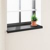 vidaXL Fensterbank Schwarz mit Holzmaserung 80 x 35 x 4,5 cm PVC