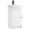 vidaXL Badezimmerschrank mit Waschbecken Wei&szlig; 42 x 40 x 84,5 cm