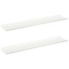 vidaXL Schwebendes Regal 2 stk. Wei&szlig; 100 x 18 x 2,5 cm Stahl
