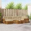 vidaXL Outdoor-Sofagarnitur mit Kissen 7 pcs Natur und Beige