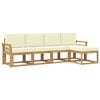 vidaXL Outdoor-Sofagarnitur mit Kissen 5 pcs Massivholz Akazie