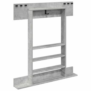vidaXL Billardqueue-St&auml;nder Holzwerkstoff 93 x 12 x 103 cm Betongrau