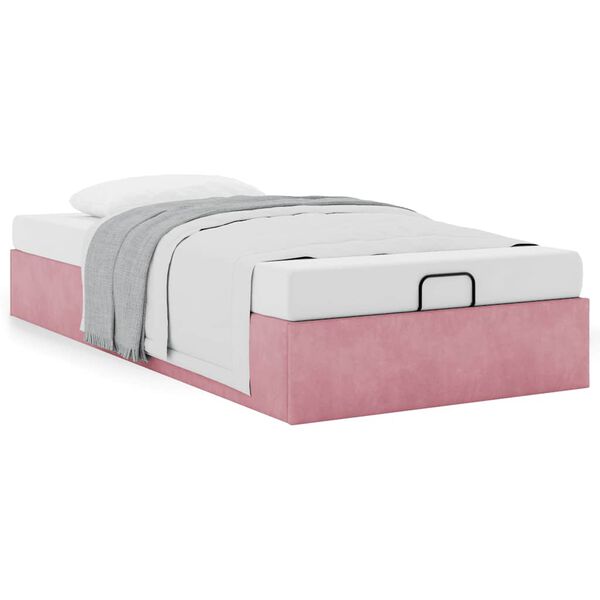 vidaXL Ottoman-Bett ohne Matratze Rosa 80x200 cm Samt