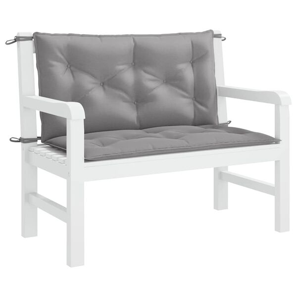 vidaXL Gartenbank-Auflage Grau 100x(50+50)x7 cm Oxford-Gewebe