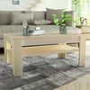vidaXL Couchtisch Holzwerkstoff 110x65x48 cm Eiche