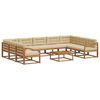 vidaXL Outdoor-Sofagarnitur mit Kissen 10 pcs Natur und Beige