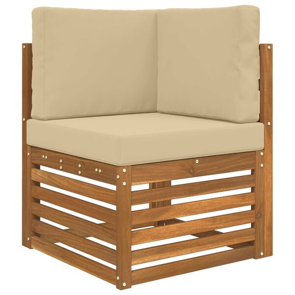 vidaXL Sofakissen f&uuml;r drau&szlig;en 3 pcs Beige Polyester