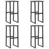 vidaXL Barhocker 4 Stk. Schwarz 38x38x80 cm Pulverbeschichteter Stahl