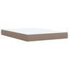 vidaXL Boxspringbett Matratze Cappuccino-Braun 140x200cm Kunstleder