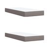 vidaXL Boxspringbett mit Matratze Taupe 200x200 cm Stoff