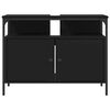 vidaXL Waschbeckenunterschrank Schwarz 80x30x60 cm Holzwerkstoff