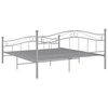 vidaXL Bett Grau Metall 180x200 cm
