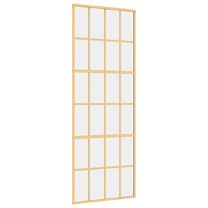 vidaXL Schiebetür Golden 76x205 cm ESG-Klarglas und Aluminium