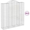 vidaXL Gabionen mit Hochbogen 13Stk. 200x50x200/220cm Verzinktes Eisen