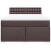 vidaXL Boxspringbett mit Matratze Dunkelbraun 140x200 cm Stoff