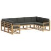 vidaXL Outdoor-Sofagarnitur 9 stk. Wei&szlig; und Anthrazit