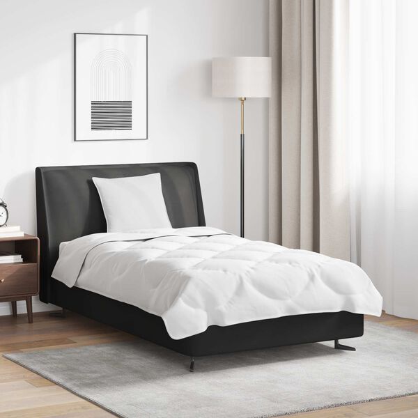 vidaXL Bettdecken Set mit Kissen 2 pcs Wei&szlig; Mikrofaser