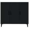 vidaXL Sideboard Schwarz 90x34x80 cm Holzwerkstoff