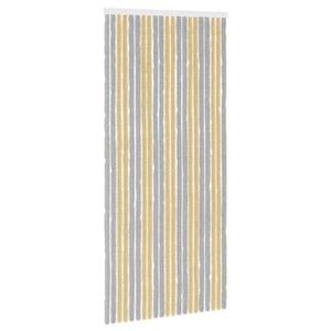 vidaXL Insektenschutzvorhang Chenille Grau und Beige 90 x 200 cm