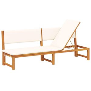 vidaXL Sonnenliege &Ouml;l-Natur 200 x 57 x 75cm Massivholz Akazie