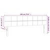 vidaXL LED Kopfteil Dunkelgr&uuml;n 180x5x78/88 cm Samt