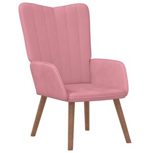 vidaXL Relaxsessel Rosa Samt