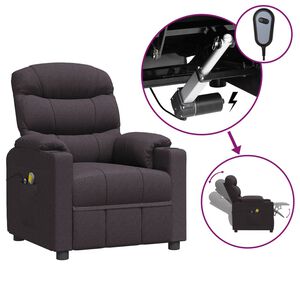 vidaXL Massagesessel Elektrisch Dunkelbraun Stoff