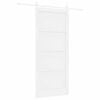 vidaXL Schiebet&uuml;r 93 x 211 cm Holzwerkstoff Wei&szlig;