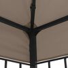 vidaXL Pavillon mit LED-Lichterkette 4x3 m Taupe