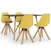 vidaXL 5-tlg. Essgruppe Gelb und Schwarz