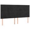 vidaXL Kopfteil Schwarz 160x5x118/128 cm Samt