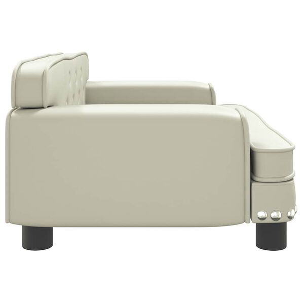 vidaXL Hundebett Creme 70x45x30 cm Kunstleder